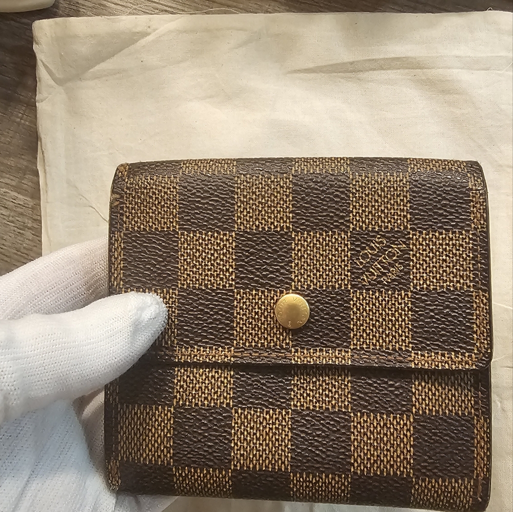 Louis Vuitton damiere ebene elise vintage wallet  excellent